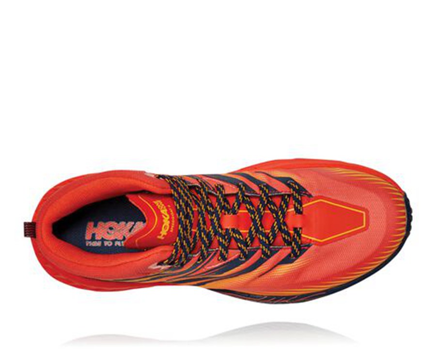 Tenis Hoka One One Trail Hombre Rojos - Speedgoat Mid Gore-Tex 2 - KZWV26857